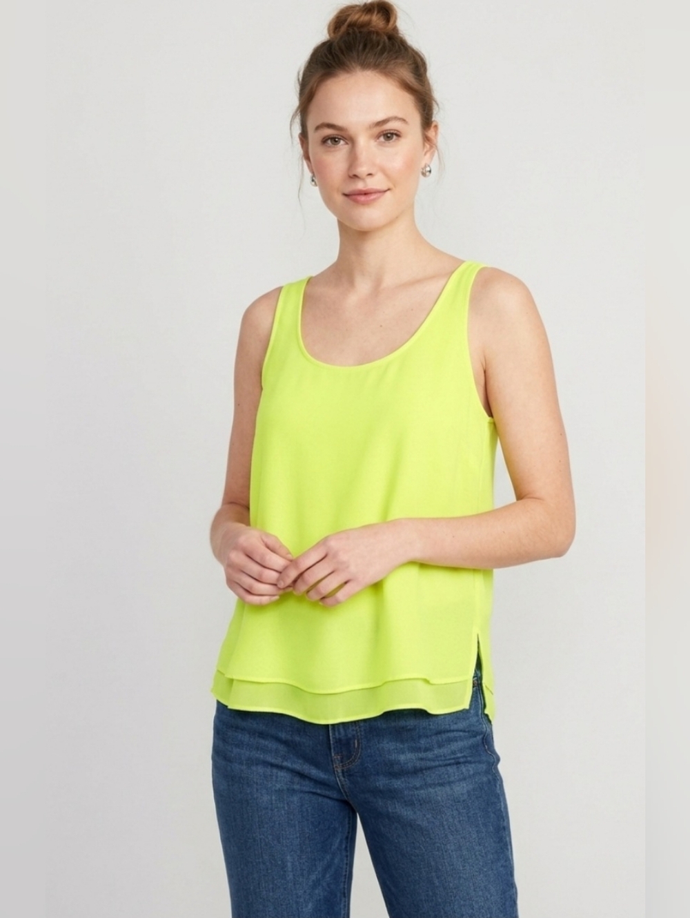 Old Navy Neon Yellow Sheer Tanks NWT Size Small